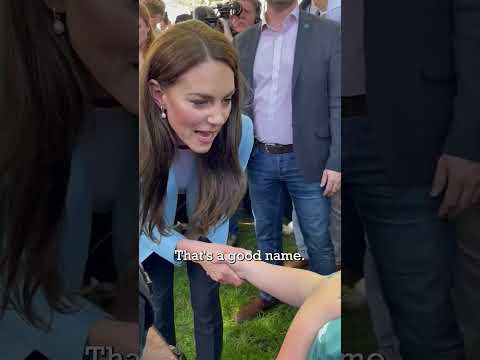 Boy Flirts with Princess Kate at Windsor Coronation Big Lunch 🤭