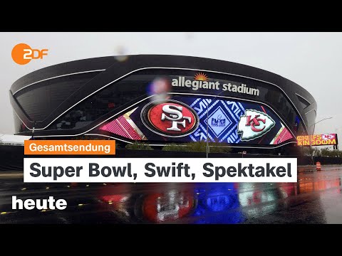 heute 19 Uhr 09.02.2024 Super Bowl, Scholz in den USA, Putin-Interview (english)