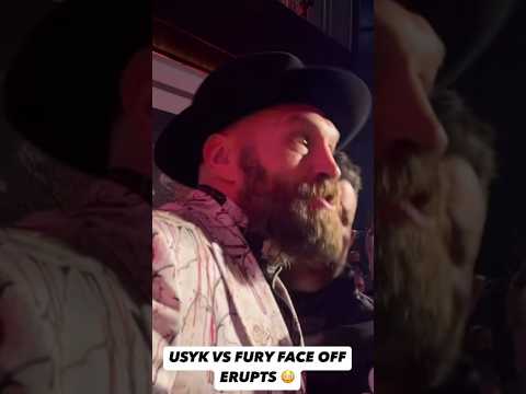 Tyson Fury and Usyk HEATED verbal exchange #boxing #usykfury2 #trashtalk