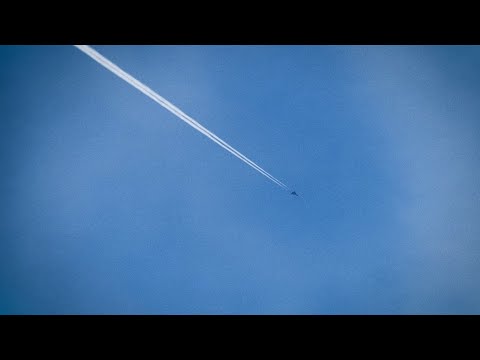 SR-71 Blackbird spotted breaking the sound barrier at high altitude.