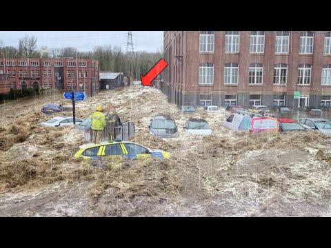 5 minutes ago, chaos in Manchester! Massive floods submerge homes and cars in Greater Manchester