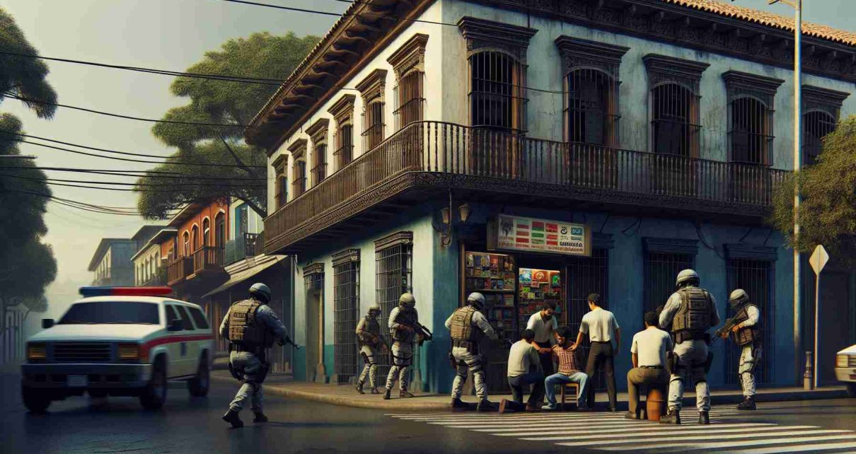 A high-definition photo realistically illustrating the interaction between Nicaraguan Non-Governmental Organizations (NGOs) and the local government. The scene should portray a tense atmosphere to symbolize the 'crackdown', but no specific individuals should be shown or inferred. The setting is in an urban area, possibly the capital city of Managua. Architectural elements specific to Nicaragua, such as colonial buildings and modern businesses, should be present.