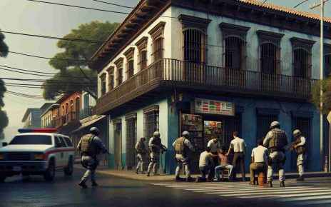 A high-definition photo realistically illustrating the interaction between Nicaraguan Non-Governmental Organizations (NGOs) and the local government. The scene should portray a tense atmosphere to symbolize the 'crackdown', but no specific individuals should be shown or inferred. The setting is in an urban area, possibly the capital city of Managua. Architectural elements specific to Nicaragua, such as colonial buildings and modern businesses, should be present.