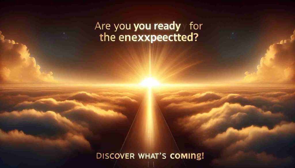 An HD image reflecting the concept of 'Are You Ready for the Unexpected? Discover What's Coming!'. It showcases an expansive horizon with a rising sun, casting golden rays throught the anticipation-filled sky. The moment is symbolizing inception of an unknown journey filled with unexpected surprises.