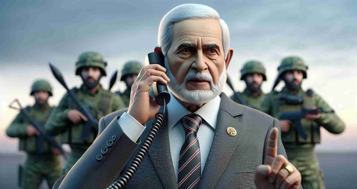 Realistic HD photo of an influential politician calling for ceasefire: Is Peace on the Horizon?