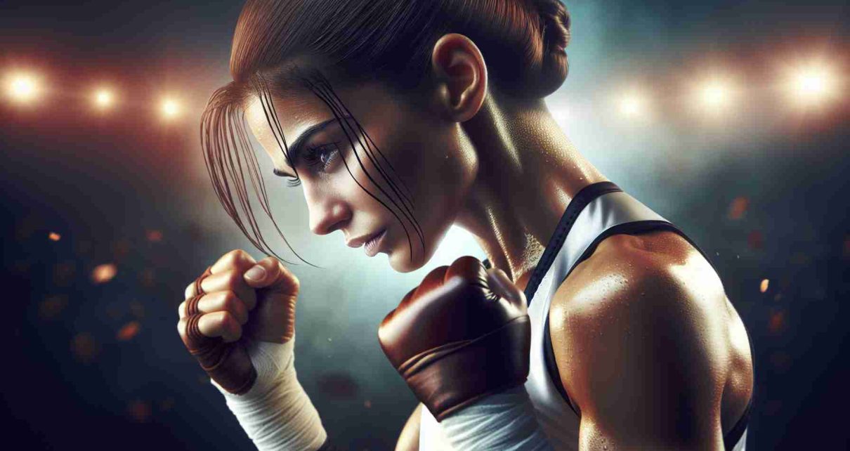 Realistic HD image depicting the themes of victory and controversy: an unforgettable comeback in the world of professional sports featuring a female athlete with Italian descent. Capture the intensity of her emotion and strength, underlining the height of professional competition.