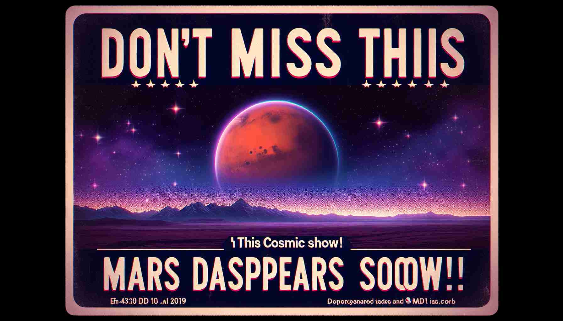 Don't Miss This Cosmic Show! Mars Disappears Soon! 