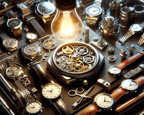 High-definition image depicting the theme 'Timeless Innovation' as it applies to men's watches. The scene should showcase cutting-edge design elements merged with classic aesthetics, reflecting the evolution and the future trajectory of watch design for men. The watches on display should exude sophistication and modernity, yet still maintain traditional elements that have withstand the test of time. The watches can be shown in a variety of materials (metals, leathers etc.), shapes, sizes, and designs to demonstrate the variety and diversity in the future of men's watch design.