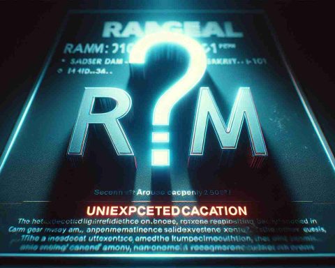 A hyper-realistic high-definition graphic representation depicting the shocking event of an unexpected cancellation. The focus is on the word 'RAM', raising questions and implying a sense of mystery and anticipation for what lies ahead.